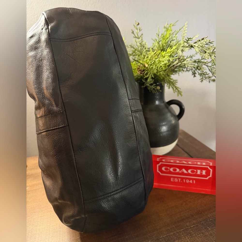 Coach Ergo Framed Black Pleated Kisslock Bag - Gem